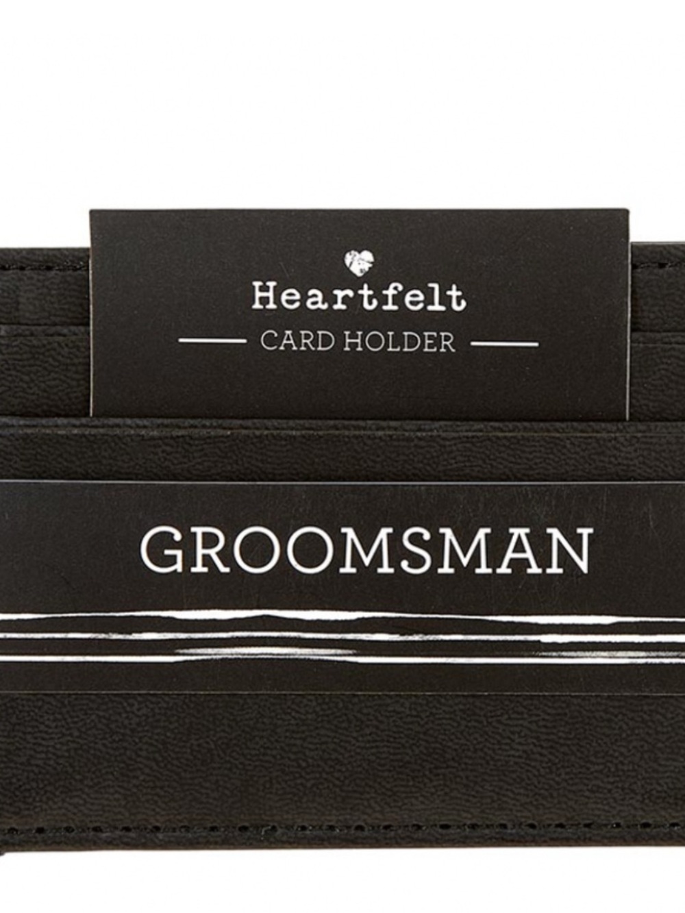 Heartfelt Groomsman Card Holder in Black
